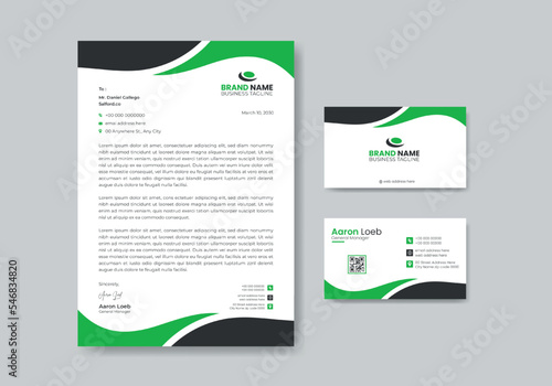 simple letterhead and business card design