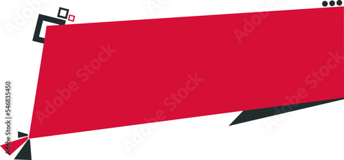 an abstract geometric image in the form of a rectangle in red and black
