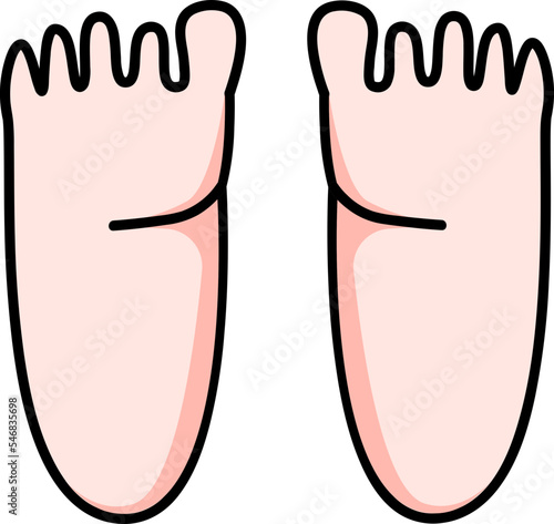 a pair of human soles and toes totaling ten complete
