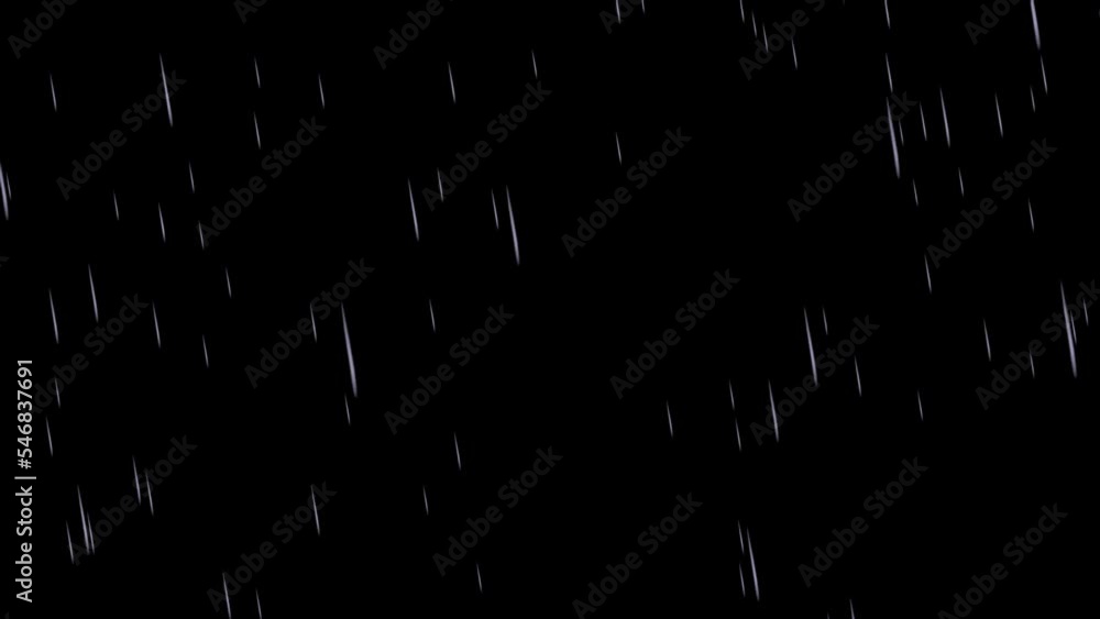 Animation of the end of a light rain shower, with an alpha layer simple