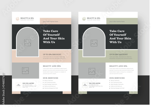Beauty Spa Flyer Design Template, Spa Minimal Flyer, Spa Promotion