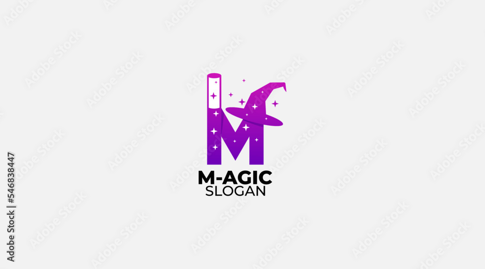 Letter M Magic hat logo design inspiration Letter M Magic hat logo design inspiration