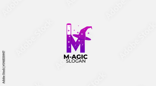 Letter M Magic hat logo design inspiration