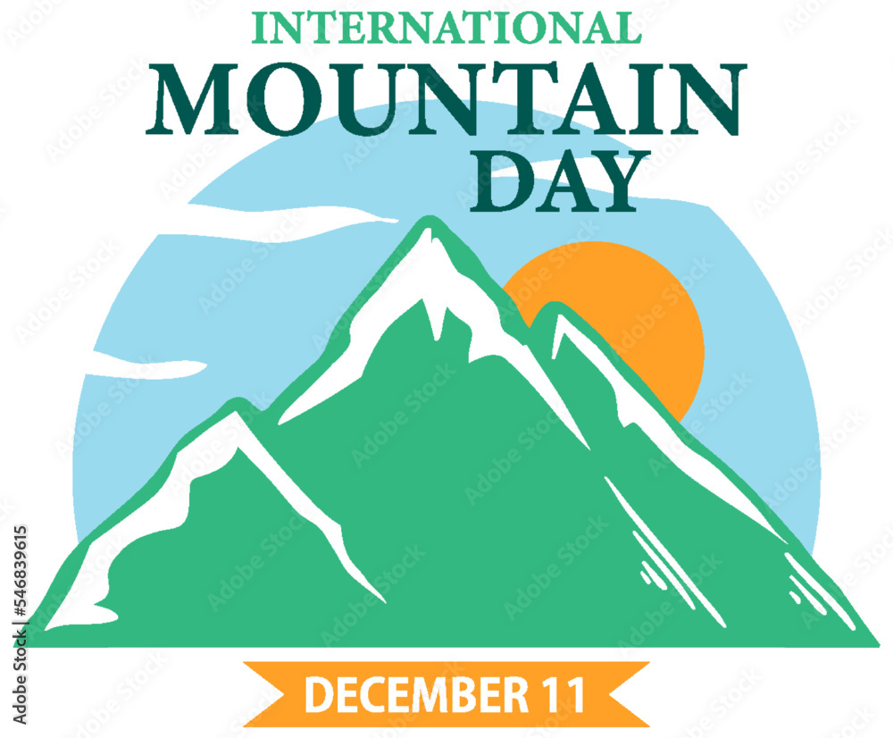 Fototapeta premium International mountain day text for poster design