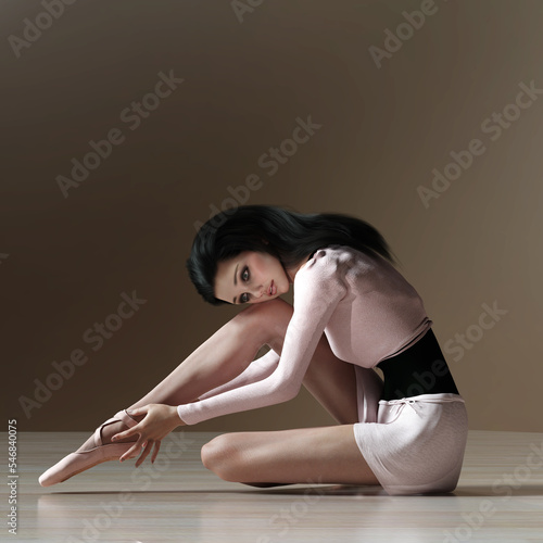 Junge Balletttänzerin in anmutiger Pose
