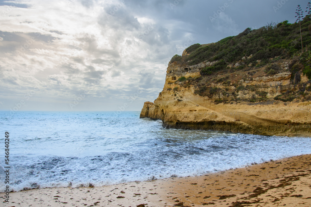 Impressive cliffs at the Benagil Caves site in southern Portugal