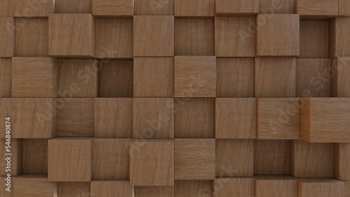 Wooden blocks background. Differences, decoration, ornament concept © mabaci