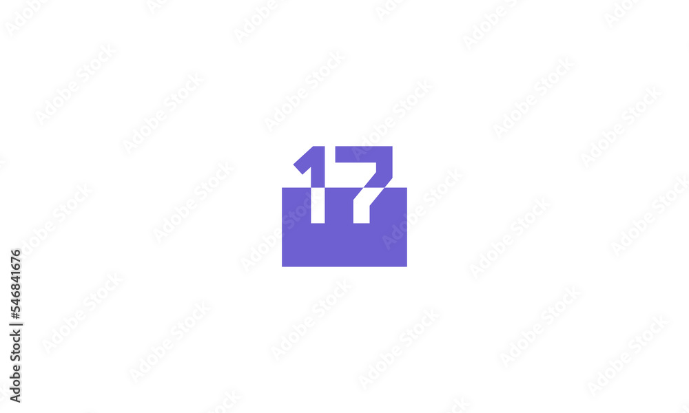17 Number Purple Fresh Minimal Logo 17 Number Purple Fresh Minimal Logo