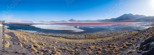 panoramic view of eduardo avaroa national park in bolivia photo