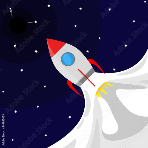 Rocket in space
