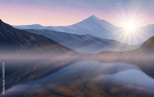 sunrise over mountains © Johnster Designs