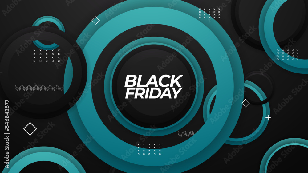 Black friday background banner with blue and black color gradient Black friday background banner with blue and black color gradient