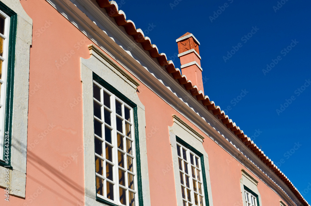 Buildings in the old city at Faro Algarve Portugal.