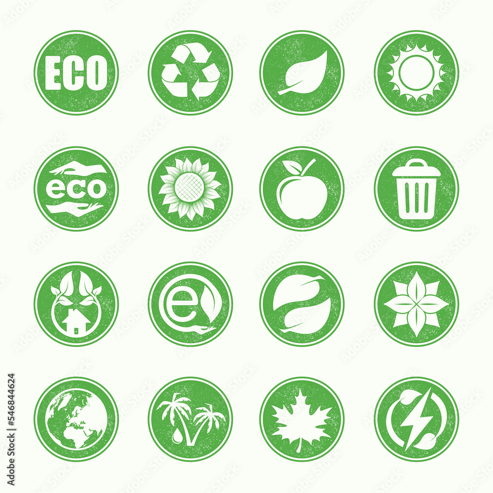 Eco friendly organic circles set Eco friendly organic circles set