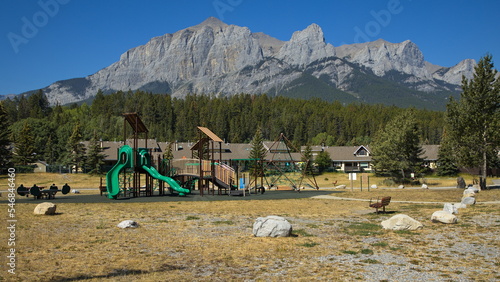 Valokuva Children playground in the settlement at Bow River Loop Trail in Canmore,Alberta