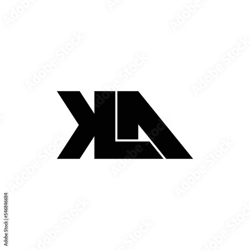 KLA letter monogram logo design vector