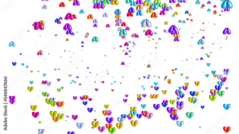 Colorful hearts png, colorful hearts transparent images ,background with colorful splashes, party streamers and confetti