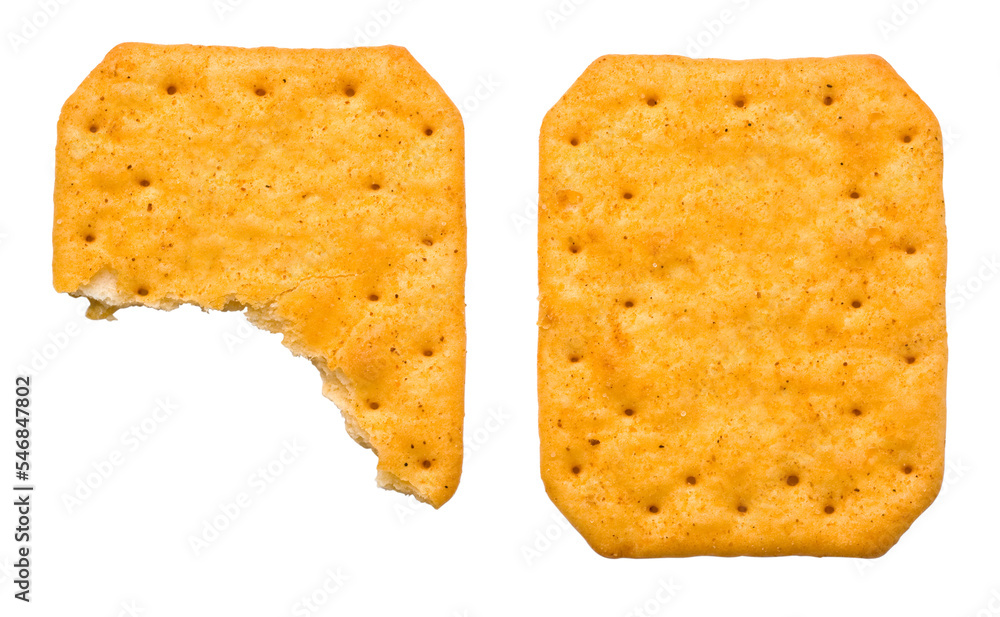 Saltine soda cracker isolated on white Saltine soda cracker isolated on white
