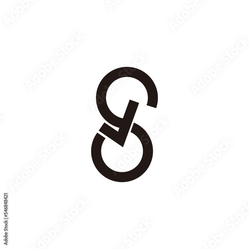 Letter S Or V logo icon design template flat vector © fadly
