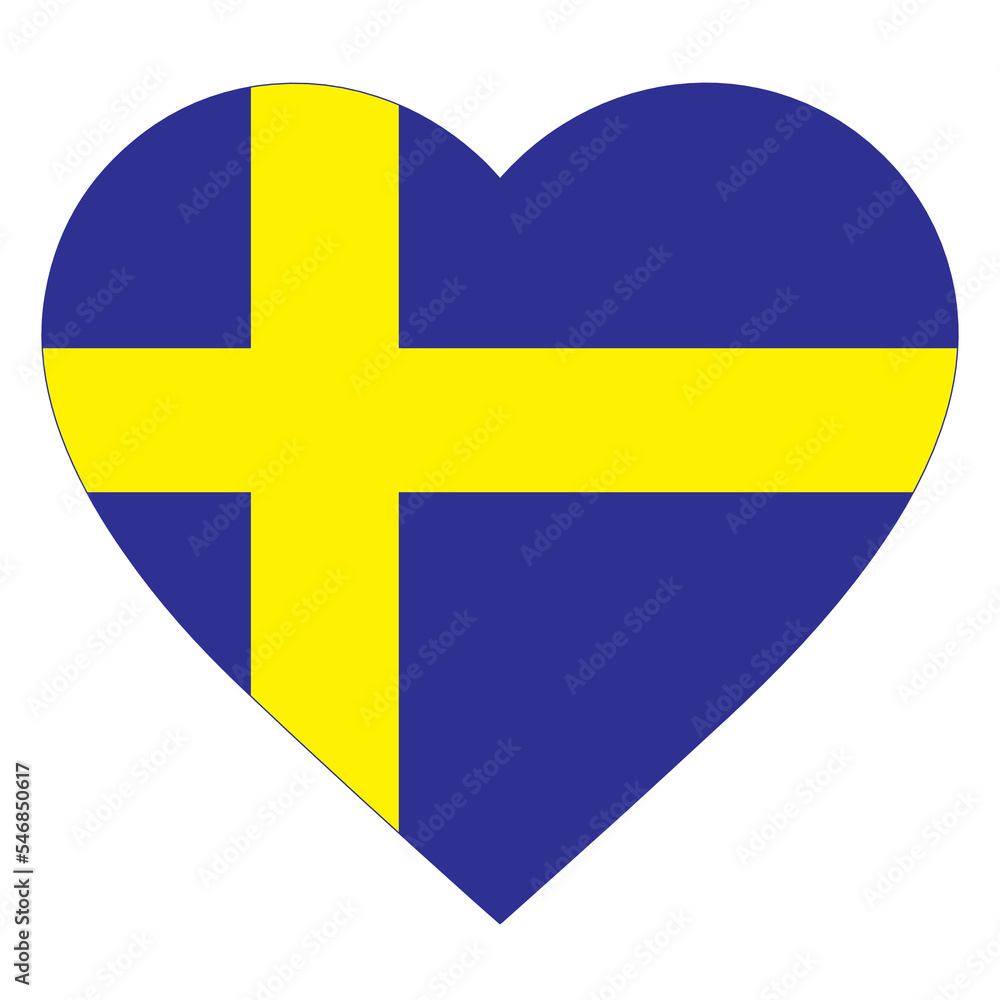 United Sweden vector design of love symbols. Eps10 Vector Illustration United Sweden vector design of love symbols. Eps10 Vector Illustration