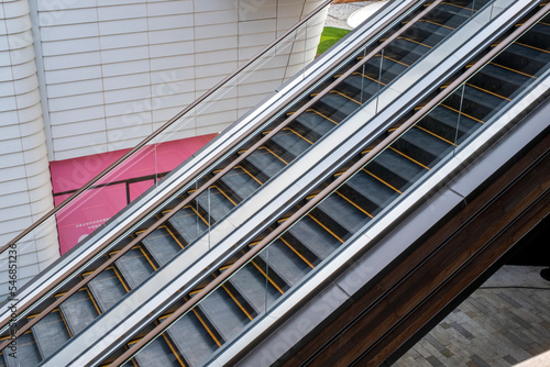 escalator in a building