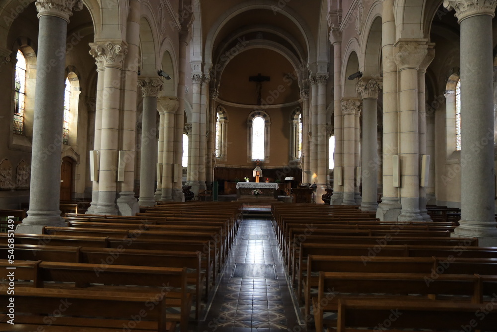 L'église Saint Symphorien, village de Trévoux, département de l'Ain, France
