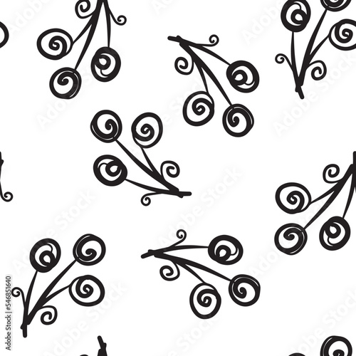 Vector seamless doodle illustration floral elements. For wallpaper, textiles, printing. For any background
