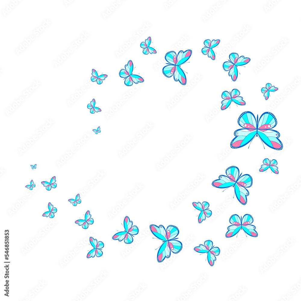 A flock of butterflies flying in a circle, spirals.. Decoration for a postcard, packaging, website page. PNG illustration A flock of butterflies flying in a circle, spirals.. Decoration for a postcard, packaging, website page. PNG illustration