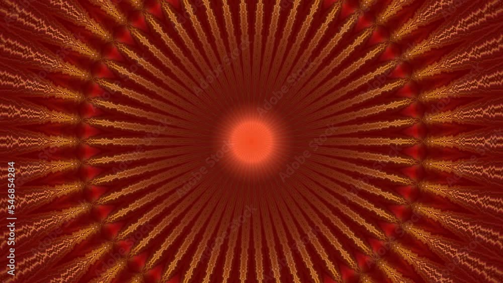 Yellow beams of light emanate from the center of the frame on a red background, across which flashes of light periodically pass. Animated background and club video. Endless cycle. A loop Yellow beams of light emanate from the center of the frame on a red background, across which flashes of light periodically pass. Animated background and club video. Endless cycle. A loop