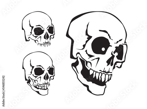Totenkopf als Vektoren