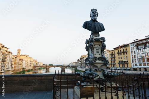 Statue on the Ponte Vecchio in Florence