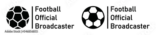 Football official broadcaster icon. Football icon, vector illustration