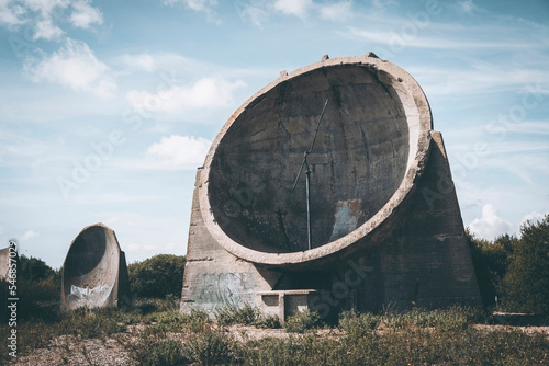 Denge Sound Mirrors - WWII sound mirrors used as an early warning system for approaching aircraft