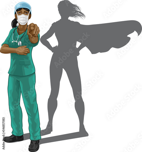 Nurse Doctor Woman Super He...