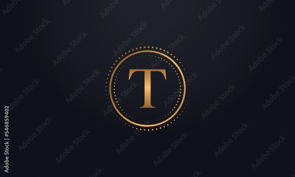 Fototapeta premium Dot circle logo and dot circle tech symbol with letters and technology dot circle icon letter