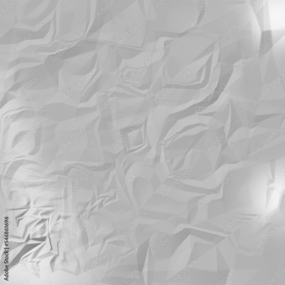 Wrinkled paper white background texture. Crumbled paper effect
