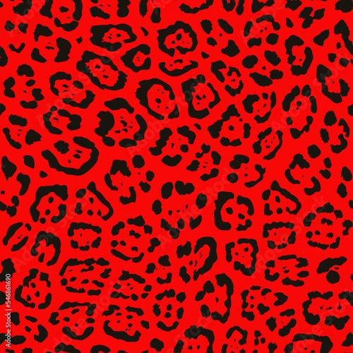 Animal Print. Red Jaguar spots seamless pattern. exotic Animal pattern. Jaguar print. good for fabric, fashion, wallpaper, fur, coat, summer dress, textile.