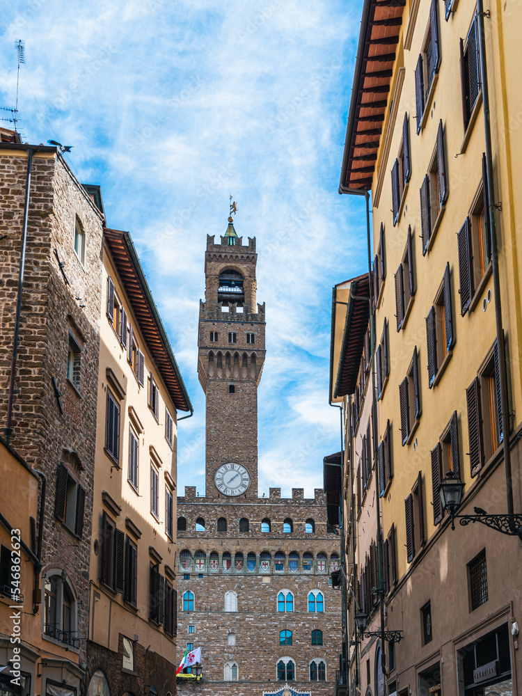 Arnolfo Tower, Palazzo Vecchio, Piazza della Signoria, Florence, Italy, Europe