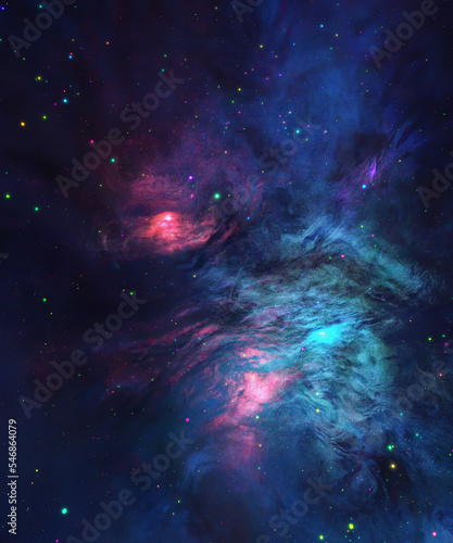 Fototapeta Naklejka Na Ścianę i Meble -  space background with stars and nebula