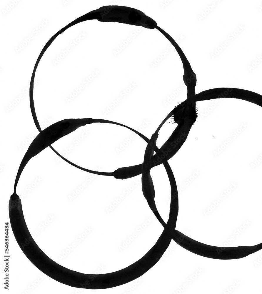 Ink Zen Circles and a Splat