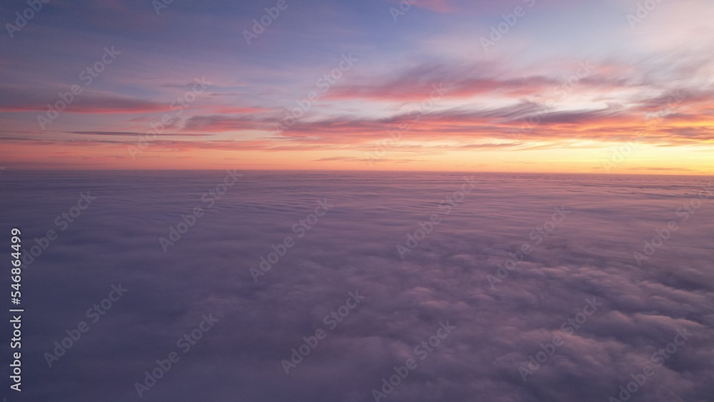 sunset above the clouds