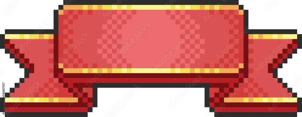 3d flat ribbon, 3d ribbon, flat ribbon, ribbon, ribbon pixel art, pixel ...