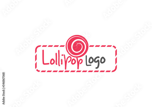 Lollipop logo concept, simple vector art