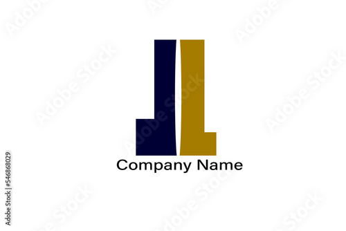 J and L letters simple logo design