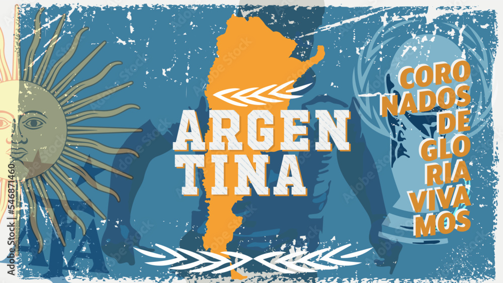 Conjunto de elementos de  seleccion. Plantilla Argentina diseño premium copa américa 2024