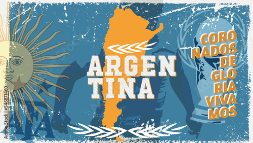 Conjunto de elementos de  seleccion. Plantilla Argentina diseño premium copa américa 2024 photo