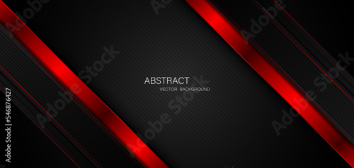 Abstract black and red stripes and free space for design. modern technology innovation concept background
