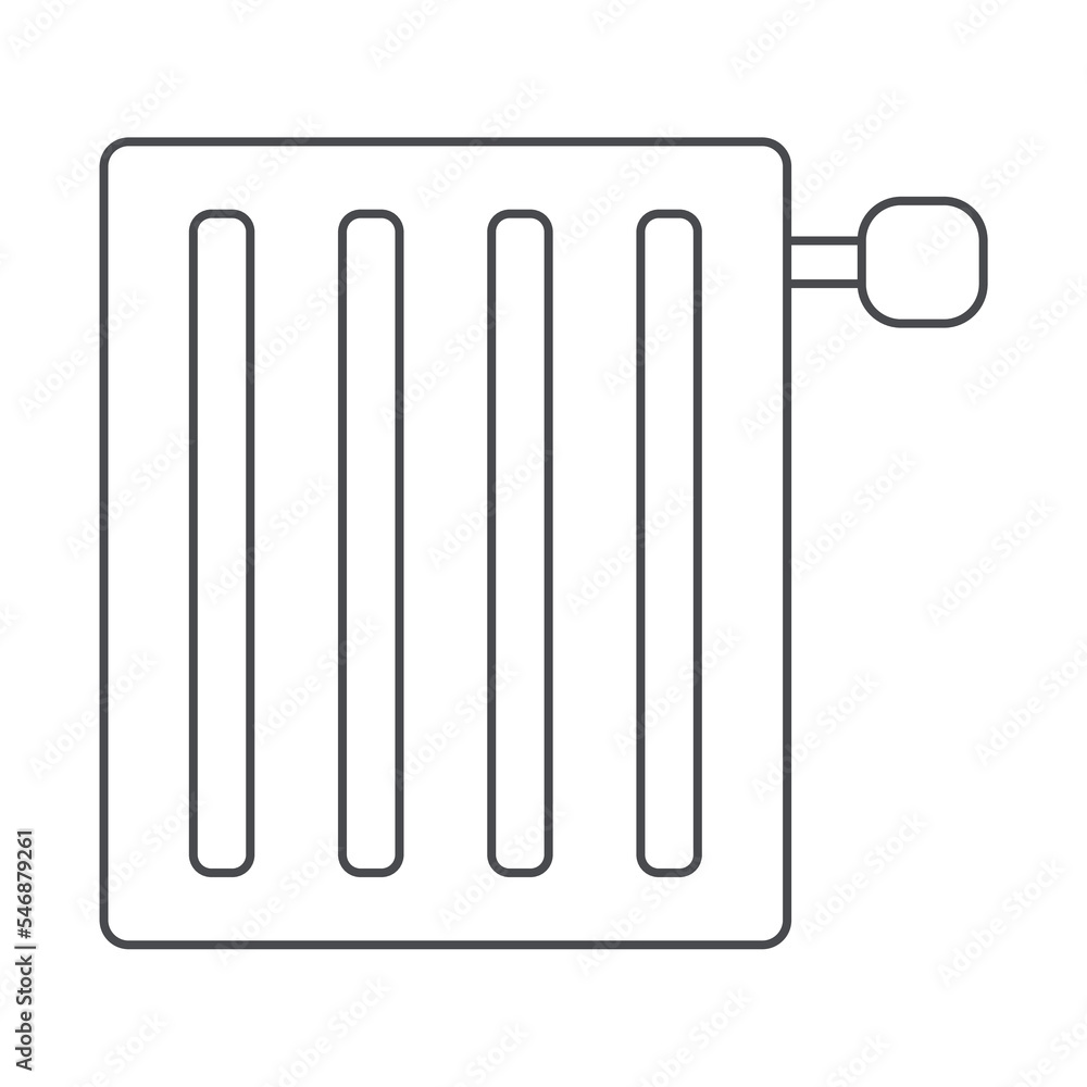 Line icon radiator. Modern illustration on a white background. Editable stroke. Line icon radiator. Modern illustration on a white background. Editable stroke.