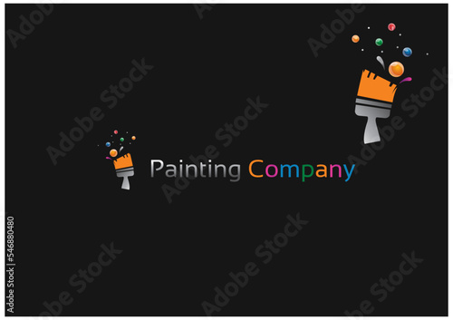 Painting and printing company logo concept