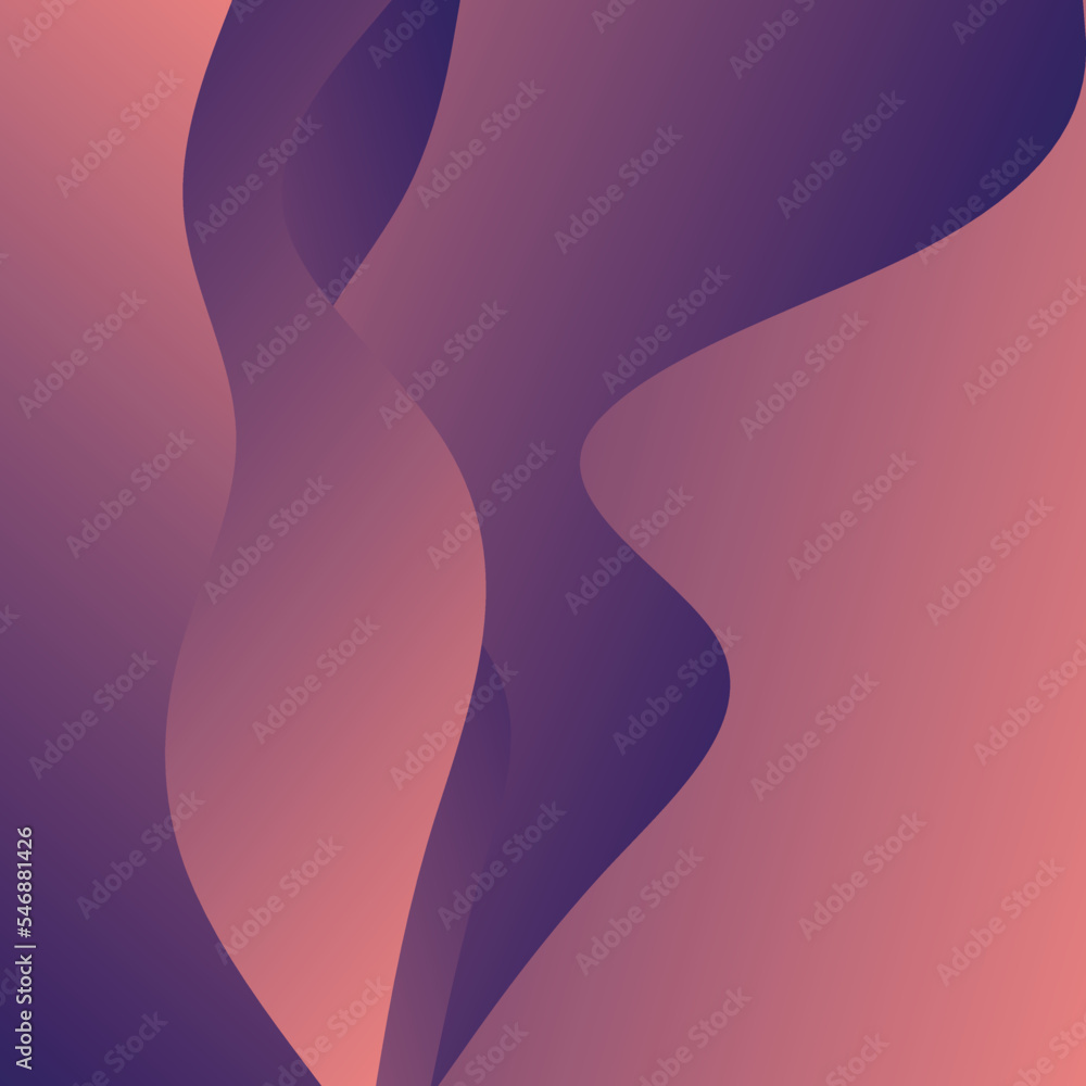 Abstract Red Waves background. Dynamic shapes composition. Vector illustration